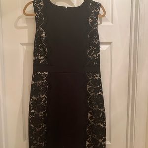 Black J Crew dress with lace detail size 10